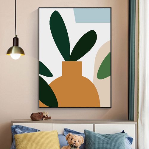 数字油画简约填充现代装饰画手绘客厅北欧卧室diydiy