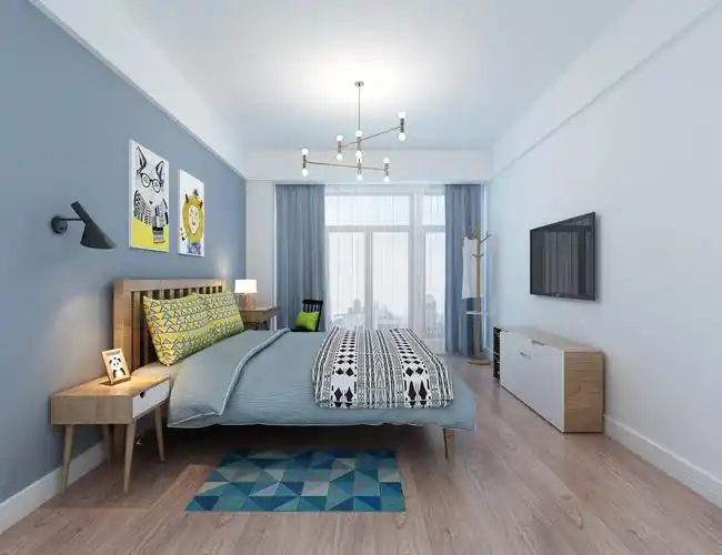 130㎡北欧风格家卧室效果图