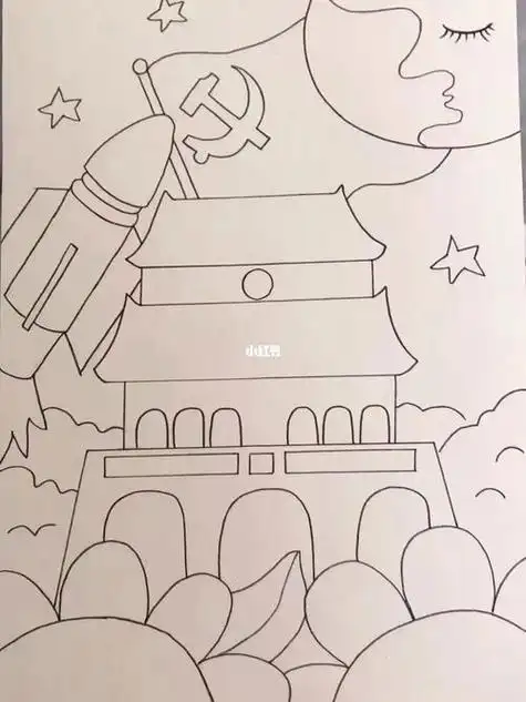 建党简笔画简笔画文化绘画