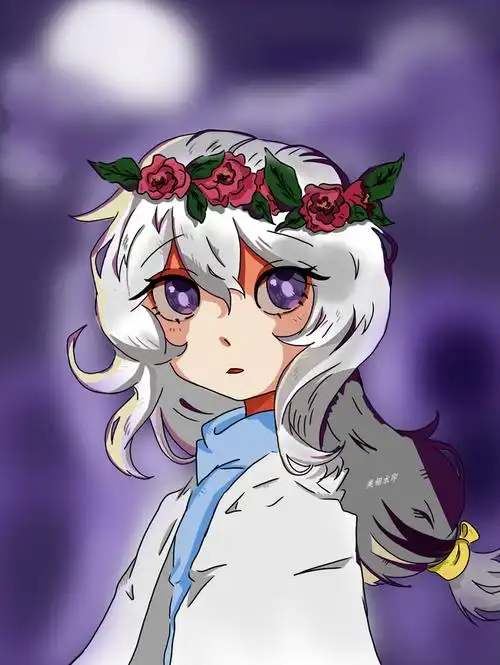 摸个花环,花子君的画风真的不适合我画头发(… - 半次元 - acg爱好者