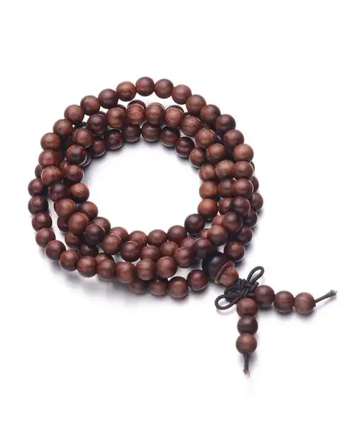 巴西花梨木108系列长款手链 6mm
