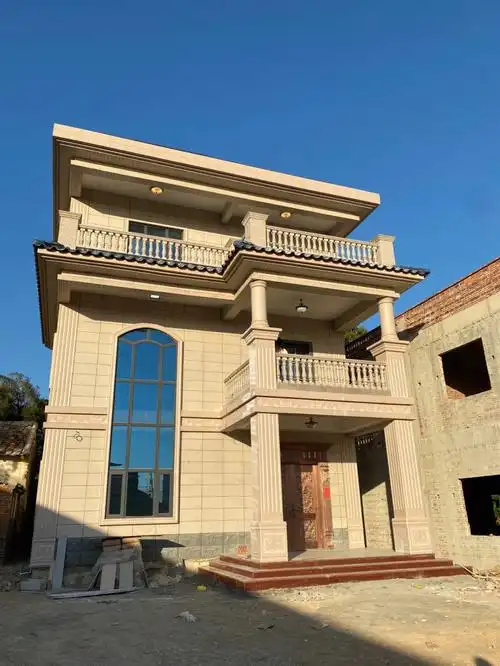 农村三层自建房,现代简约的风格整套房子给人的感觉就是干净利落78.