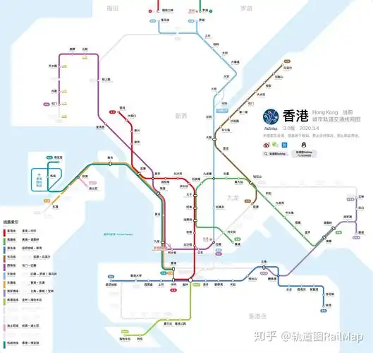 【轨道图railmap】香港轨道交通线网图2027年/当前