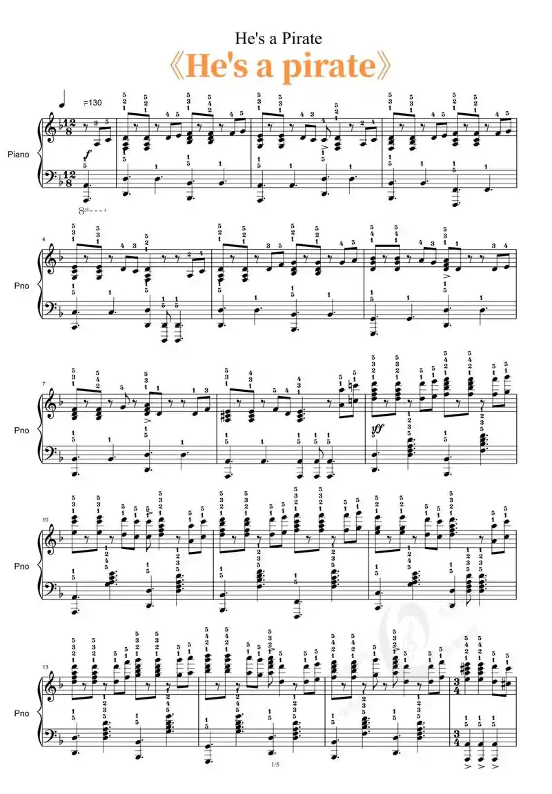 加勒比海盗.#钢琴谱 #曲谱分享 #五线谱 #加勒比海盗@抖 - 抖音