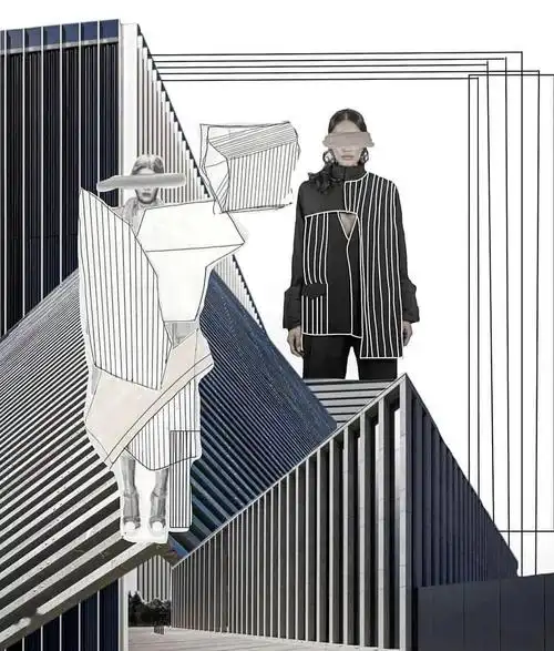 服装设计元素 丨 点线面的构成魅力