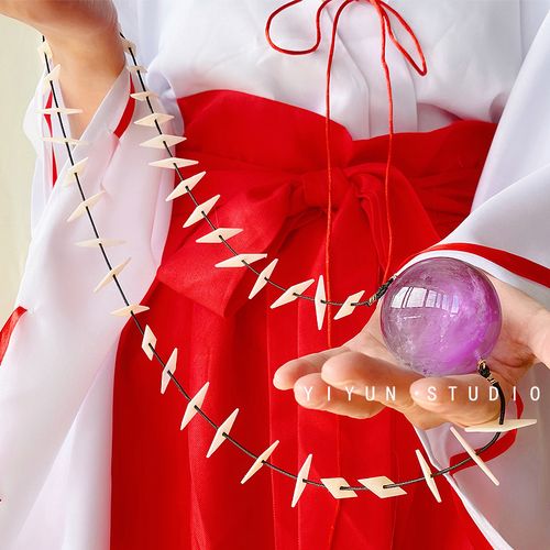 yun犬夜叉四魂之玉动漫周边同款桔梗紫水晶贝壳项链二次元cos吊坠