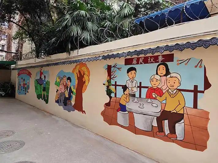 但是一点都看不出来,住起还是多安逸的,最近我们院坝还上新了手绘墙