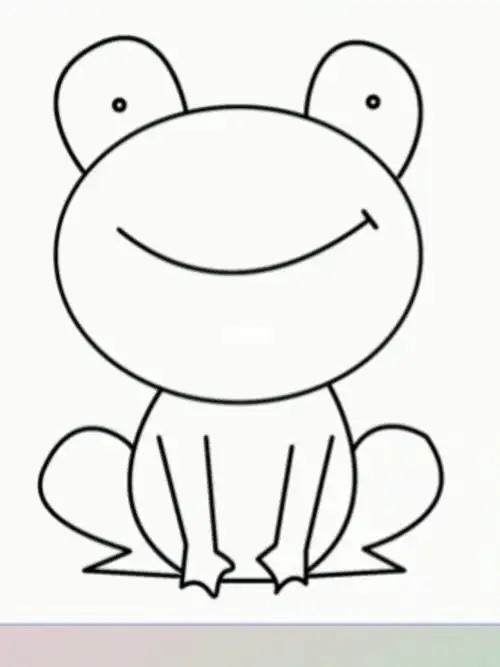 圆可以画很多动物哦,小跳蛙你也画画看#简笔画  #简单易学  #小青蛙