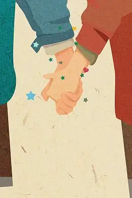 浪漫温馨情侣牵手海报设计