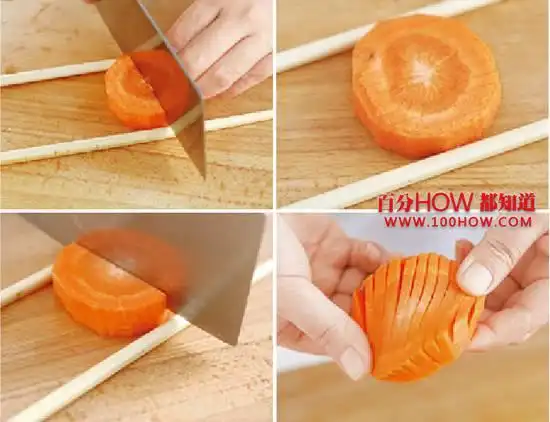 怎么切蓑衣胡萝卜(图文教程)