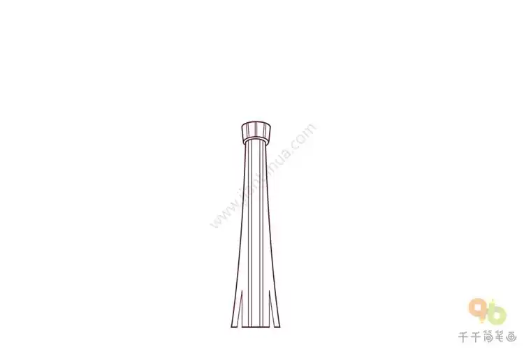 澳门旅游塔简笔画