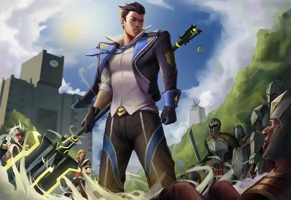 杰斯战争学院同人图#插画 #厚涂#lol #杰斯  - 抖音