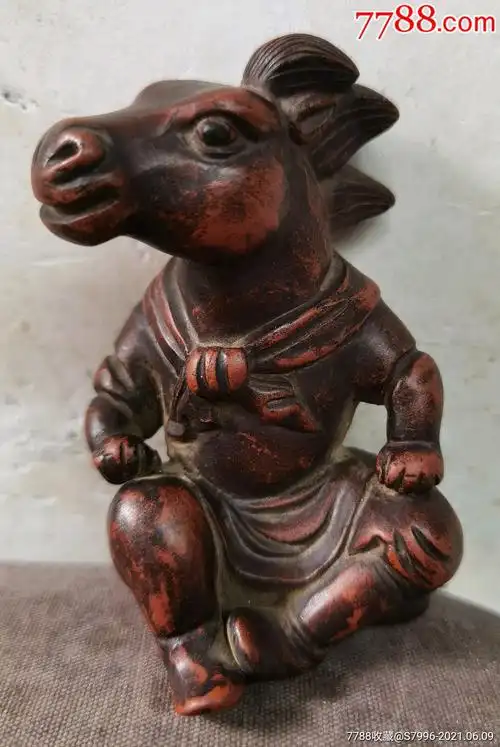 梅英制人身马面老紫砂摆件-其他紫砂-7788青田石