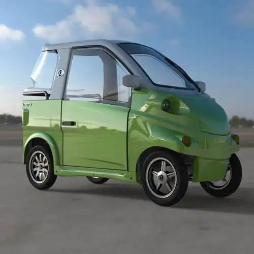 老年四轮电动代步车 家用电动小轿车 四轮电动汽车 封闭款绿