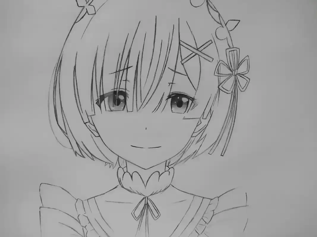 如果真爱有颜色,那一定是蓝色.#雷姆 #手绘  - 抖音