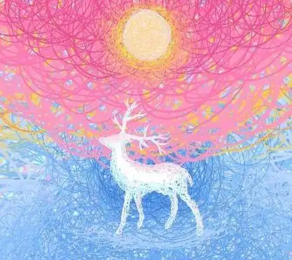 麋鹿头像简笔画