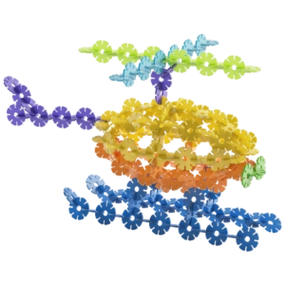 铭塔12色雪花片积木玩具儿童宝宝拼插diy手工拼装六一儿童节礼物 130
