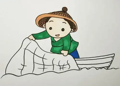 渔夫简笔画渔夫简笔画彩色