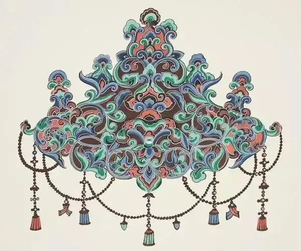 沙漠之花|常沙娜敦煌壁画临摹手稿与图案(80幅)