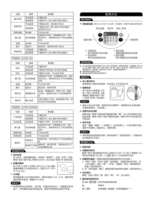 九阳豆浆机dj13ejd1说明书
