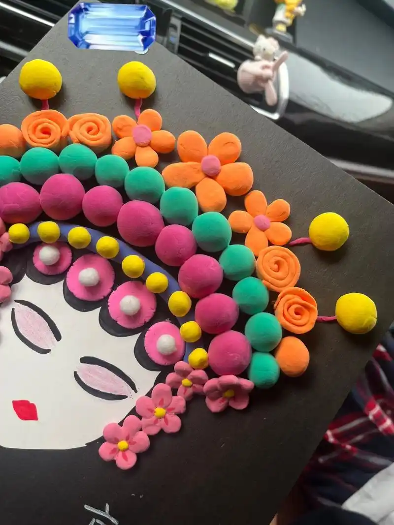 京剧 老师新布置的任务,完成～ 	 kt版 轻粘土,京剧头饰