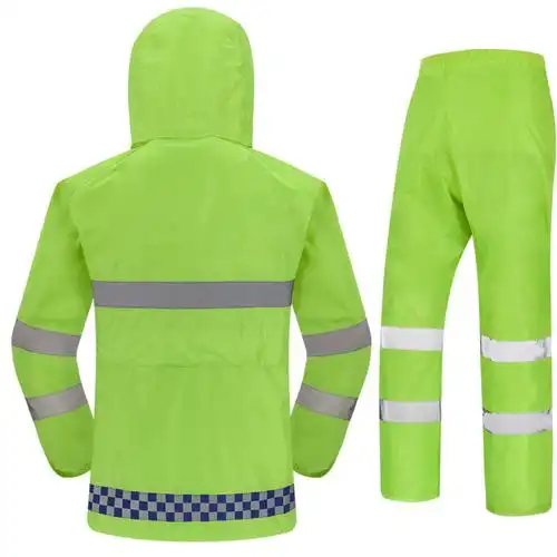 安全反光雨衣执勤雨衣雨裤防水透气服装套装交通路政巡逻雨衣户外骑行