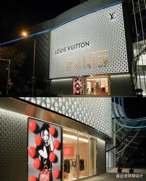 lv青岛旗舰店设计,华丽的外观,海浪元素诠释出唯美的海滨城市_图案