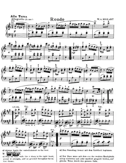 土耳其进行曲莫扎特kv331第三乐章