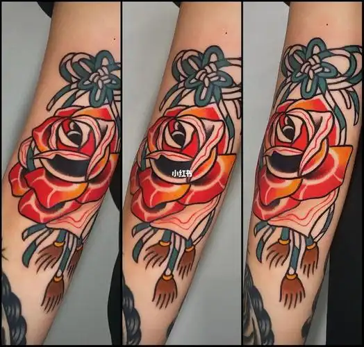 ⑤oldschool原创肘部拼接【温州原创纹身分享】