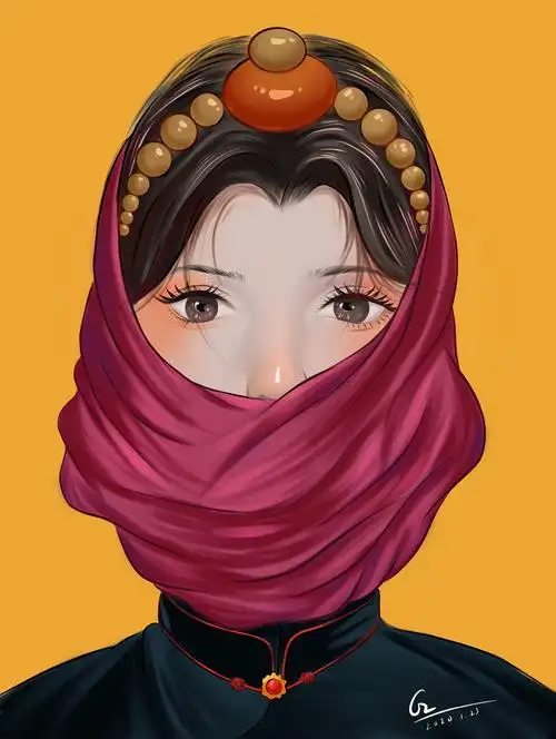 藏式人物插画