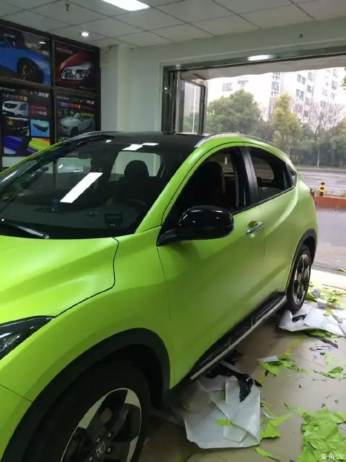 常州晓东改车衣裳,汽车贴膜,车身改色,本田亚光嫩芽绿改色膜