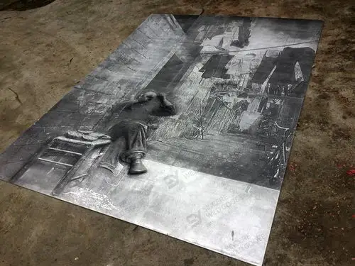 5mm厚铝板腐蚀画