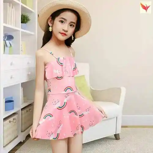 分体走秀甜美个性衣大泳衣泳装儿童567岁网红泳衣裤