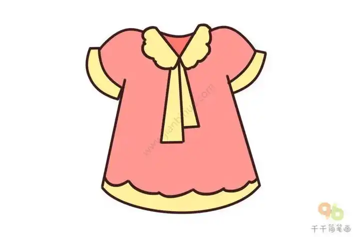 原创卡通衣服服装简笔画手绘插画手账素材 作者 教画画的沈风衣设计图