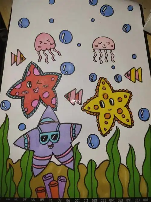 儿童创意画海星