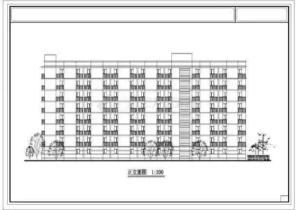某中学学生公寓方案设计,共四张图纸