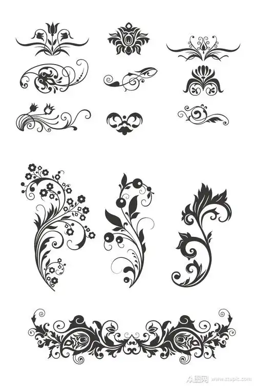 欧式花纹花边图案