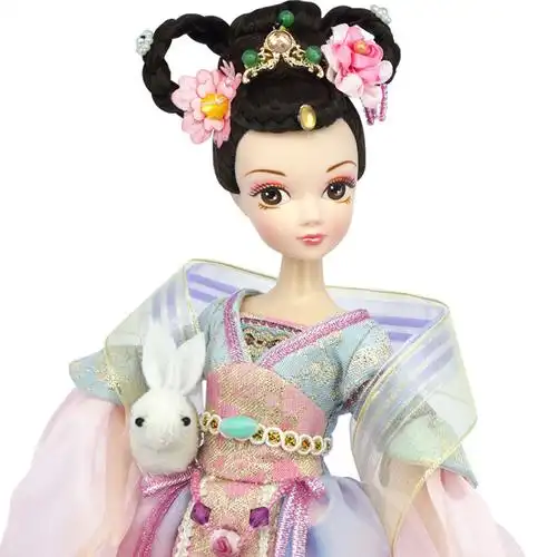 可儿娃娃新版嫦娥奔月古典中国风芭比娃娃玩具儿童玩具 生日礼物