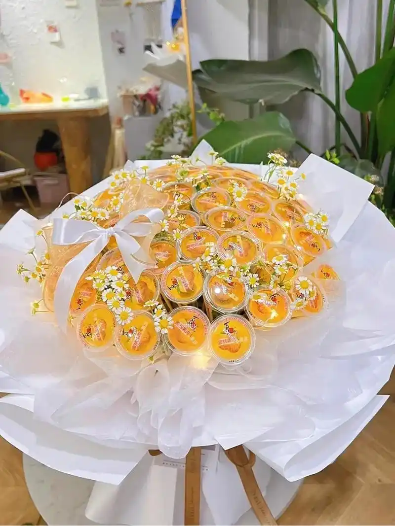 抖音图文来了 亲手给宝贝做最近很火的果冻花束 吧,寓意"果 - 抖