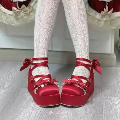 公主鞋预约原创可爱圆头松糕底单鞋日常单鞋lolita鞋全款女鞋lo鞋