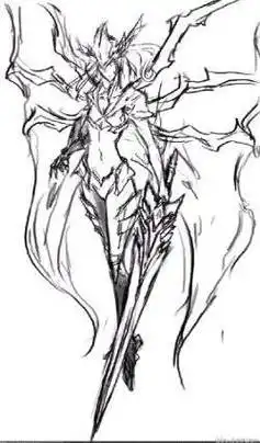 lol暗域剑魔的剑简笔画