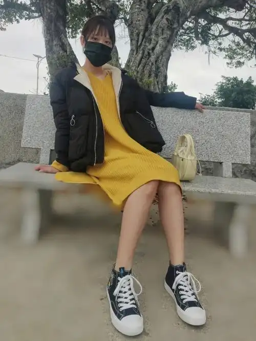 ootd可爱百搭高帮帆布鞋