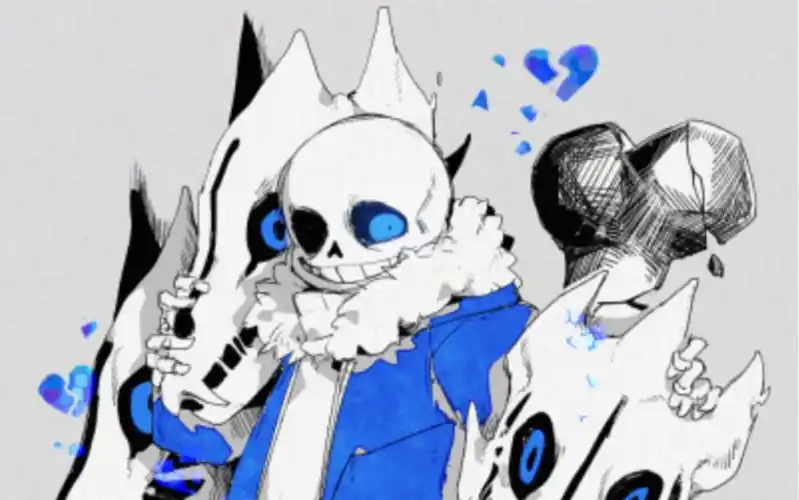 小学生画的sans我不会画龙骨炮希望你们教教我