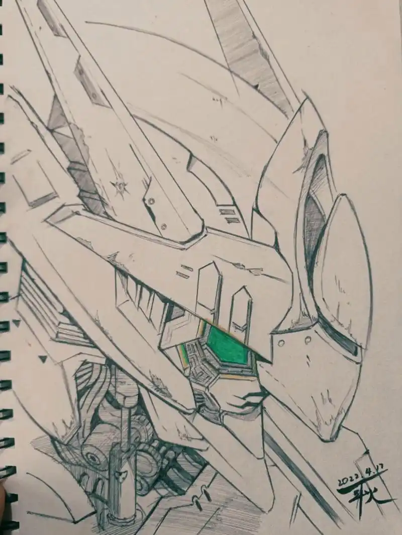 高达手绘,早晨的快乐到此结束2022.04.17