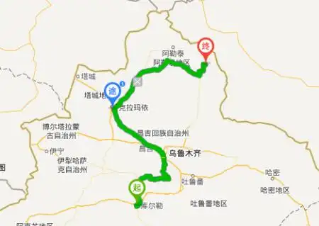 从库尔勒出发走217国道去可可托海.怎么走