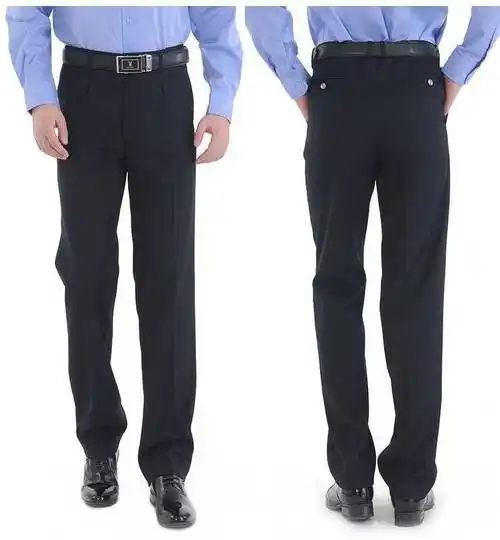 执勤裤男女保安物业厚款西裤腰围可调节工作裤子正装警辅藏青夏裤170