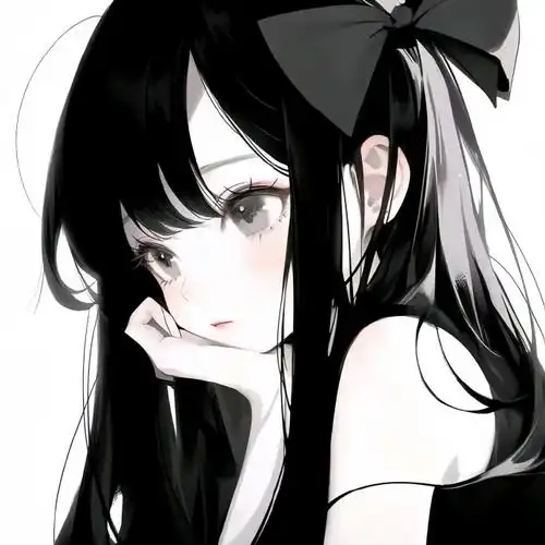 有点甜的363436373039黑色动漫头像    #动漫男头黑白