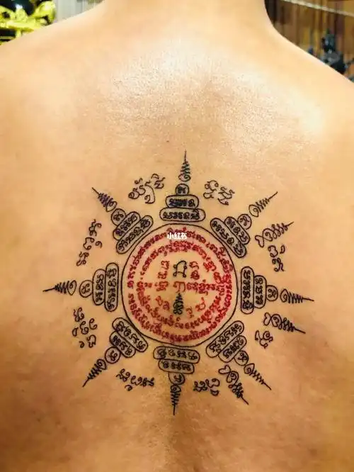 你有勇气去文泰文身中的八方转运轮图案吗?