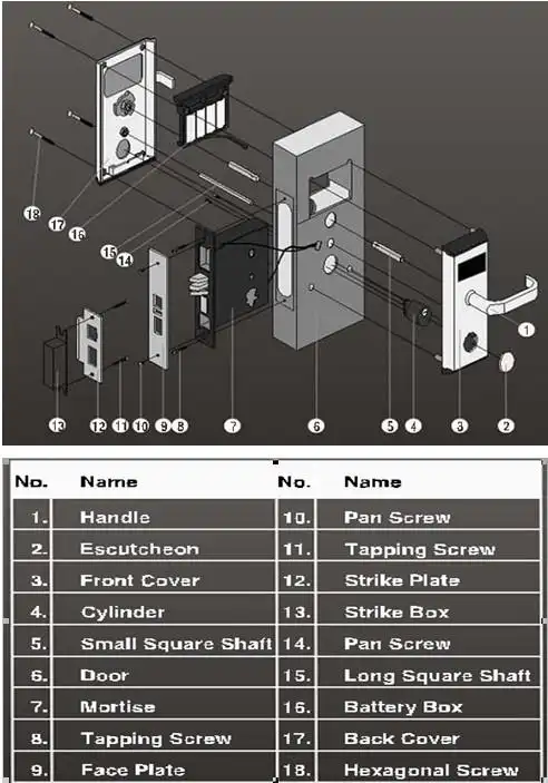 谁有室内门锁构造透视图?