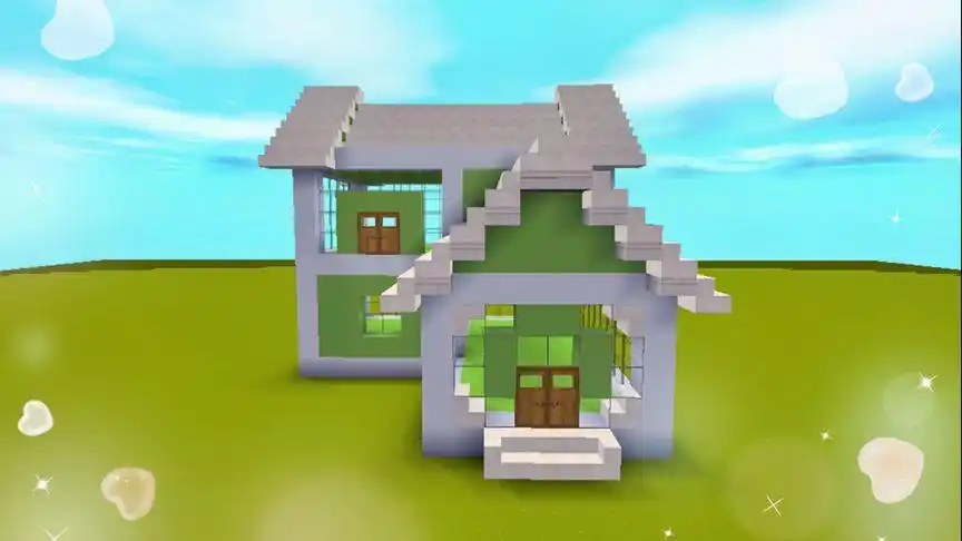 迷你世界:"绿色双层别墅"制作教程!适合多人居住的小别墅!